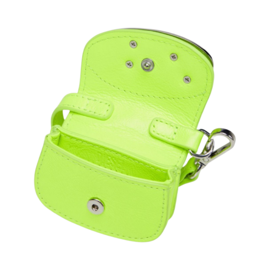 디젤 1DR 파우치 마이크로 키링 옐로우 플루오(Diesel 1DR Micro Leather Bag Charm Yellow Fluo) - 4