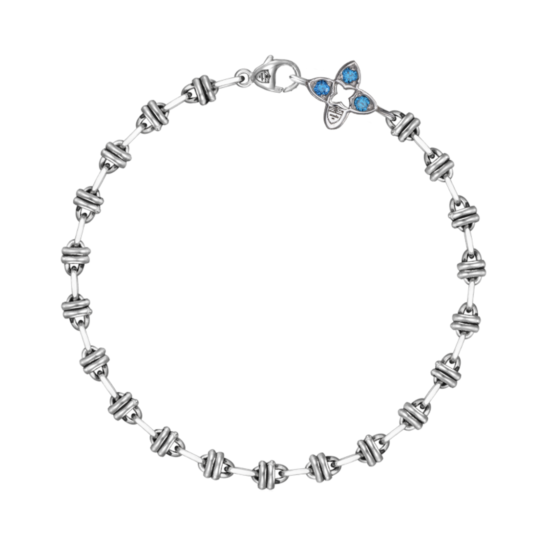 [KREAM 단독] 스쿠도 플라워 런던블루 스톤 버터롤 브레슬릿([KREAM 단독] Scudo Flower London Blue Stone Butter Roll Bracelet)