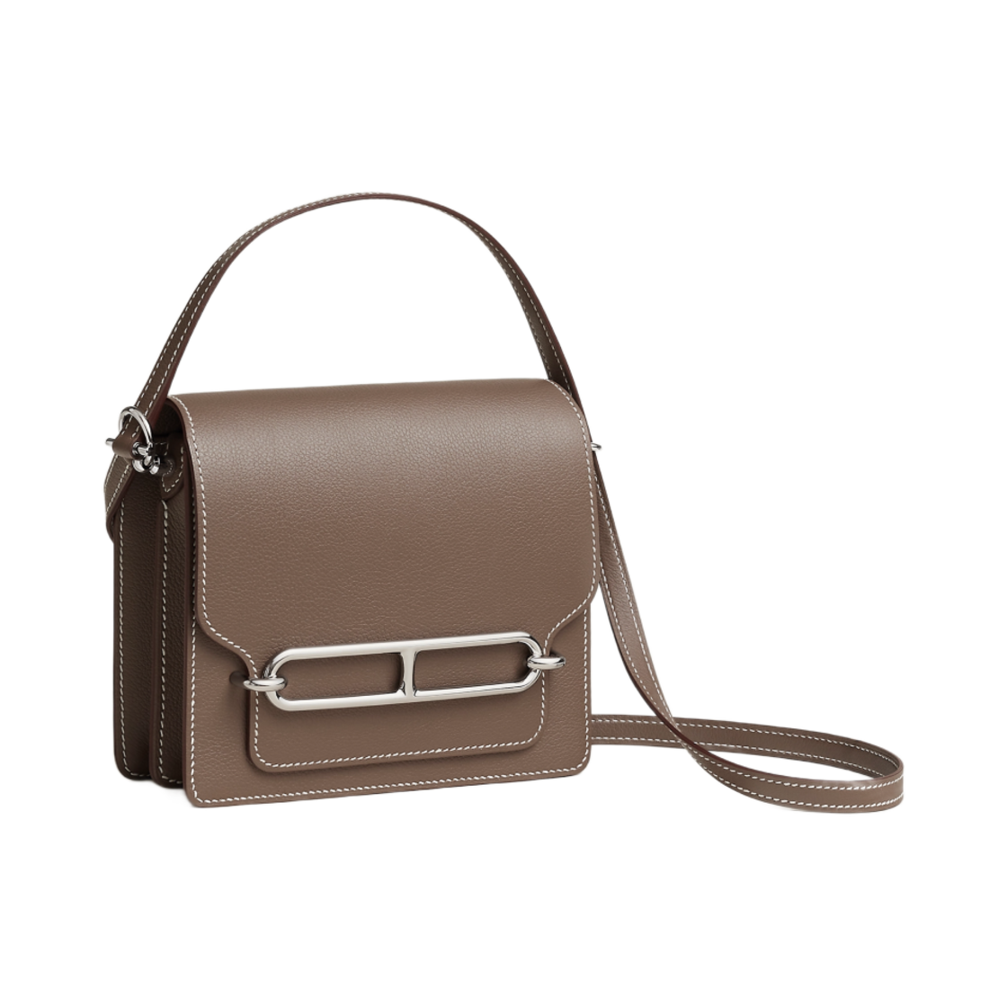 에르메스 롤리스 미니백 에버컬러 & 팔라듐 하드웨어 에뚜쁘(Hermes Roulis Mini Bag Evercolor & Palladium Etoupe) - 2