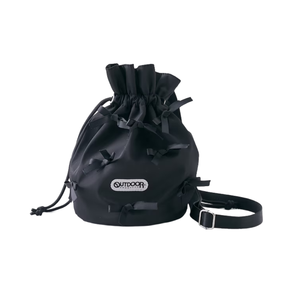 프릭스 스토어 x 아웃도어 프로덕트 드로우스트링 백 리본 블랙(Freak's Store x Outdoor Products Drawstring Bag with Ribbon Black)