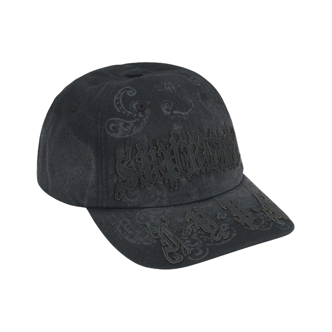 슈프림 레더 아플리케 6-패널 블랙 - 25SS(Supreme Leather Applique 6-Panel Black - 25SS) - 2