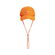 Jacquemus La Casquette Artichaut Fringe Baseball Cap Orange