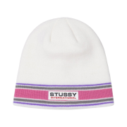 Stussy Striped Int'L Skull Cap White