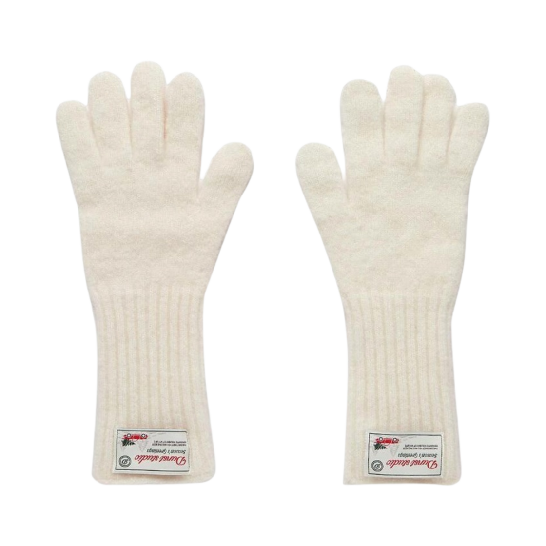 UDGL3F101IV (W) Dunst Alpaca Knitted Gloves Ivory
