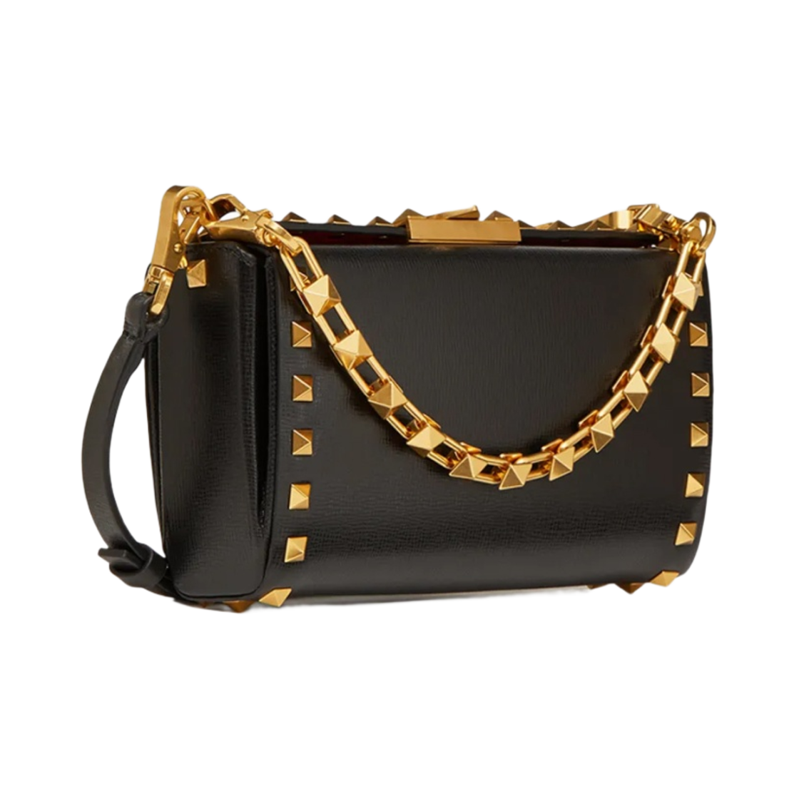 발렌티노 스탐파 알체 카프스킨 레더 락스터드 파우치 블랙(Valentino Stampa Alce Calfskin Leather Rockstud Pouch Black) - 2