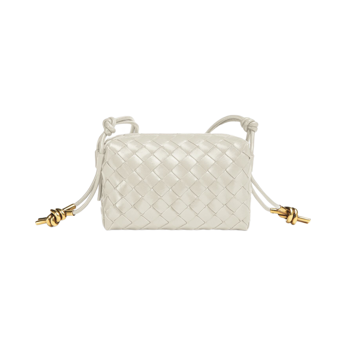 736125V2GV19233 Bottega Veneta Mini Loop Metal Knots Bone