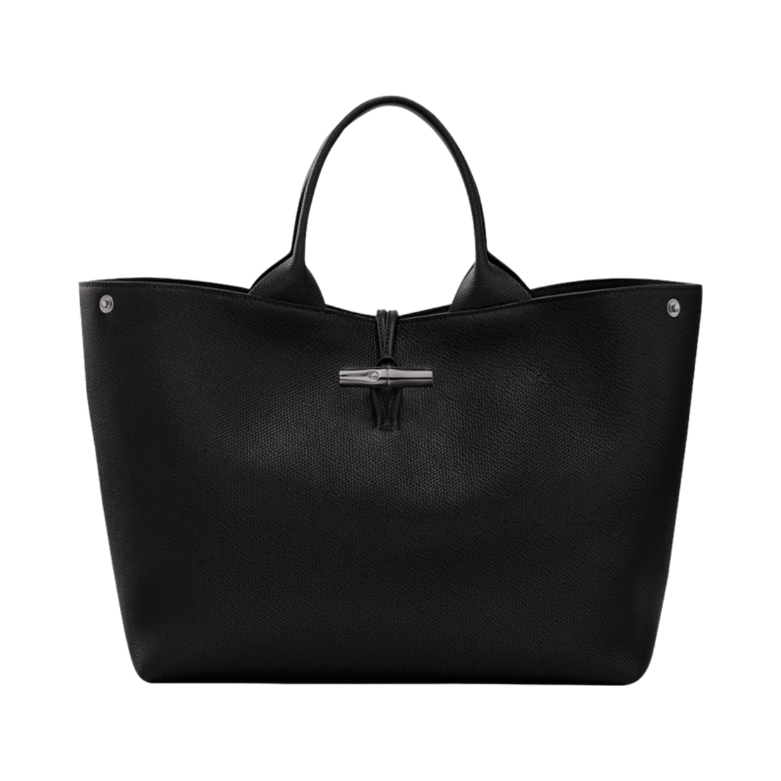 롱샴 르 로조 L 핸드백 블랙(Longchamp Le Roseau L Handbag Black) - 1
