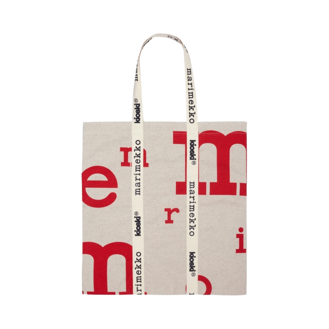 092251-130 Marimekko Carrier Midi Marimerkki Bag Cotton Red