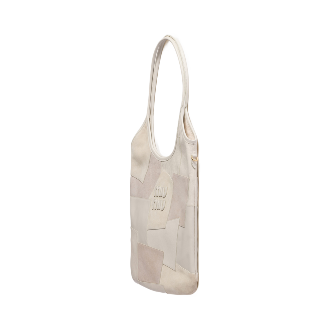 미우 미우 아이비 레더 패치워크 백 초크 화이트(Miu Miu Ivy Leather Patchwork Bag Chalk White) - 3