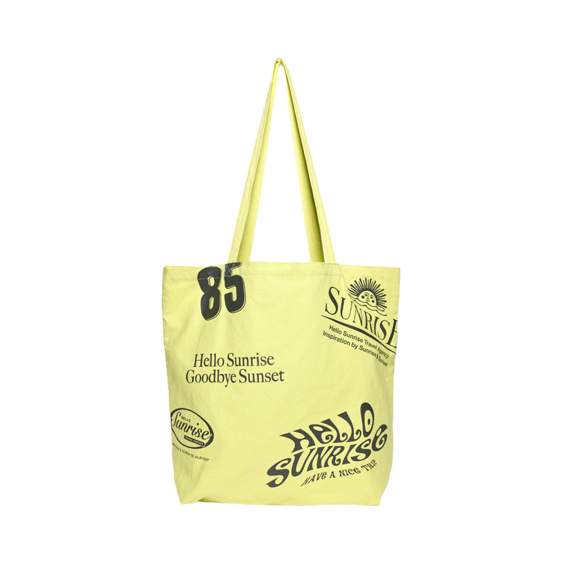 HS44BG001LM Hello Sunrise Graphic Cotton Bag Lime