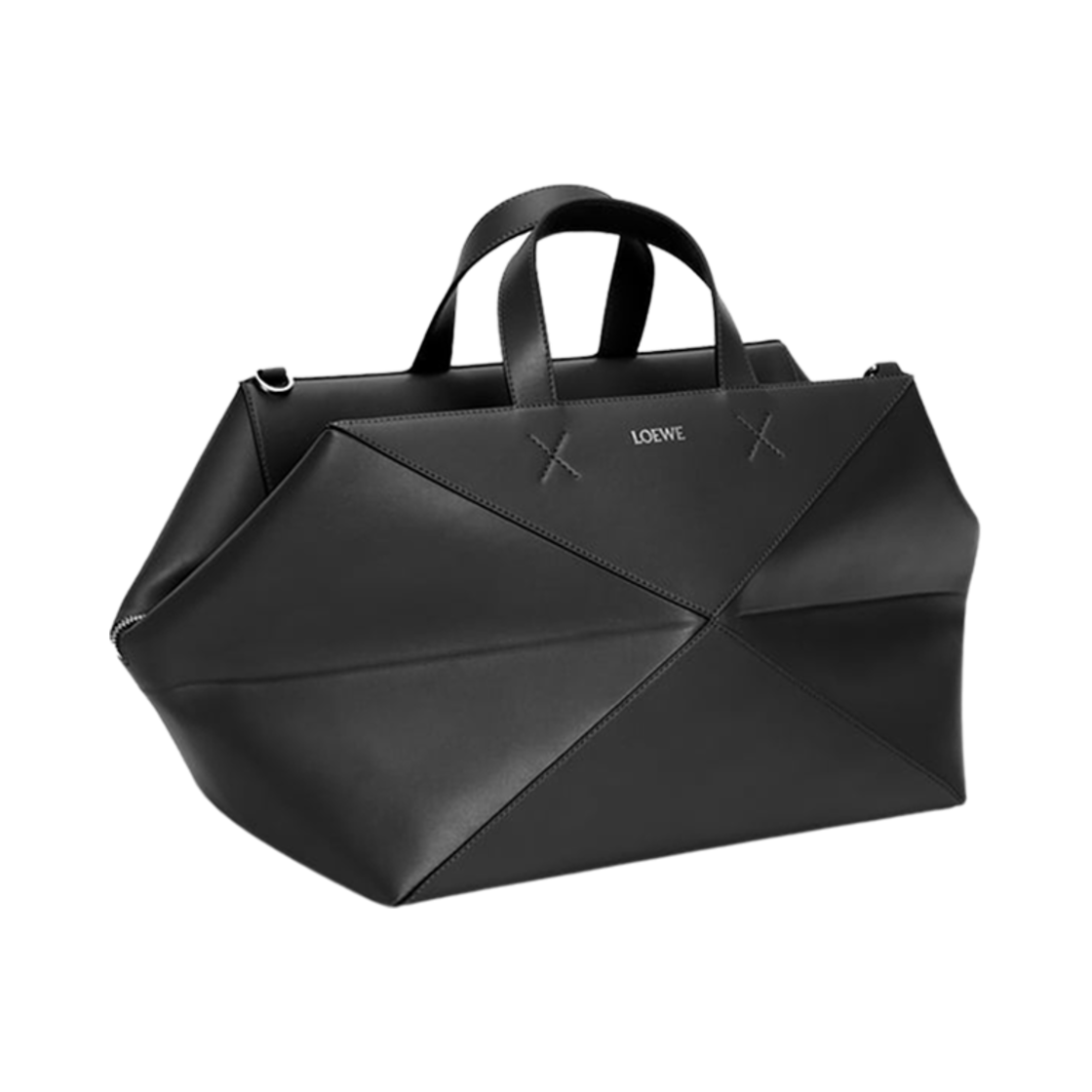 로에베 샤이니 카프스킨 퍼즐 폴드 더플 블랙(Loewe Puzzle Fold Duffle in Shiny Calfskin Black) - 3