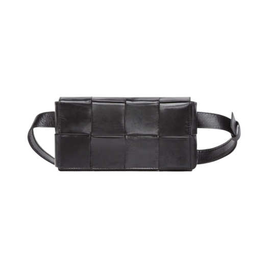 Bottega Veneta Mini Calfskin Leather Belt Cassette Black