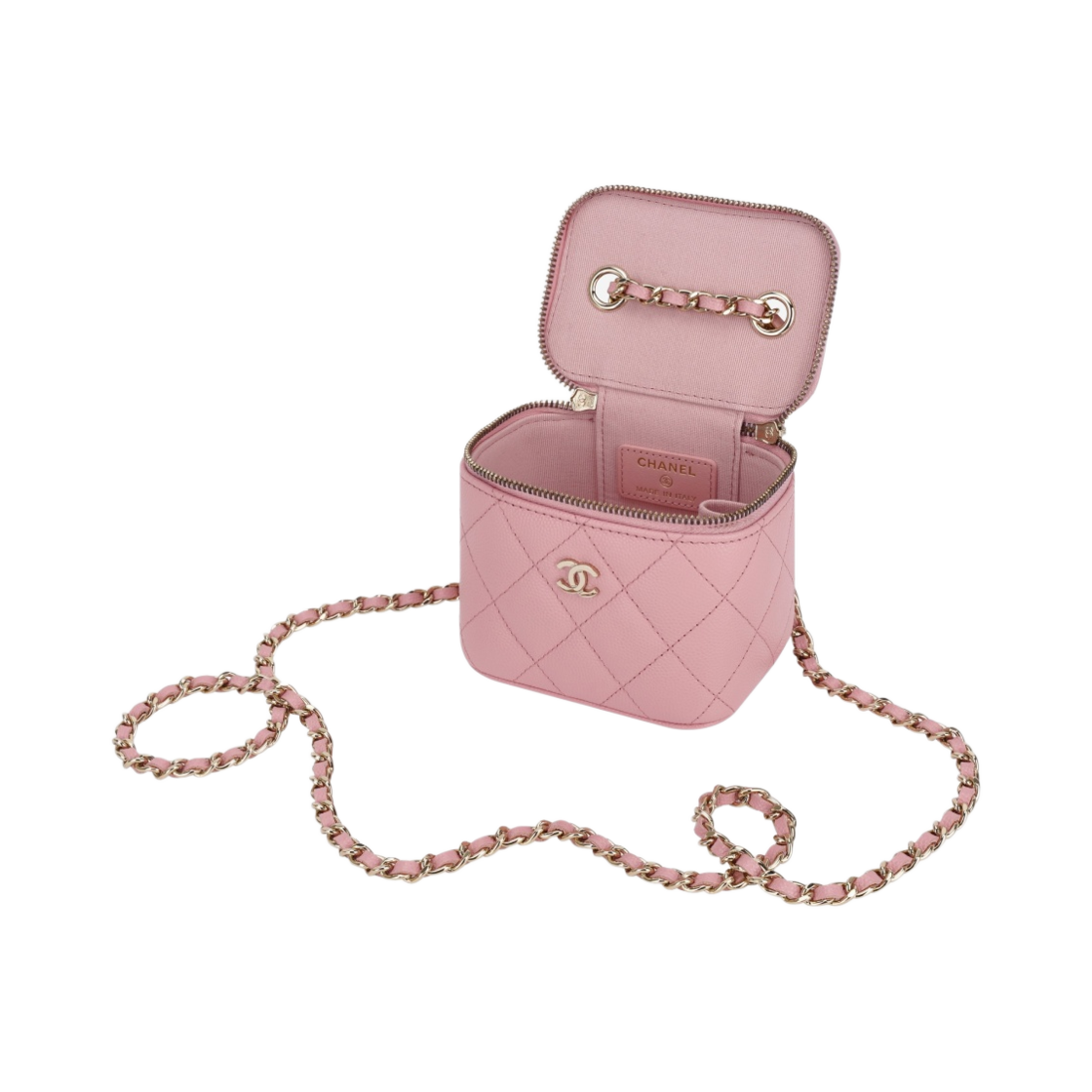 AP1340-Y33352-NG123 Chanel Small Classic Vanity with Chain Grained Calfskin & Gold Pink - #3