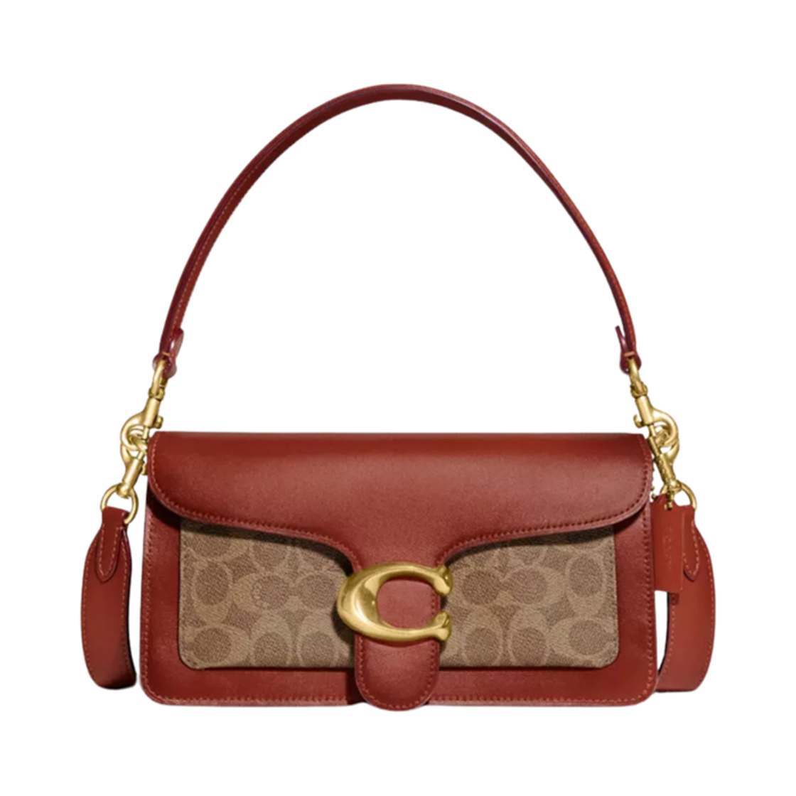 코치 시그니처 캔버스 태비 숄더백 26 탄 러스트(Coach Tabby Shoulder Bag 26 in Signature Canvas Tan Rust) - 1
