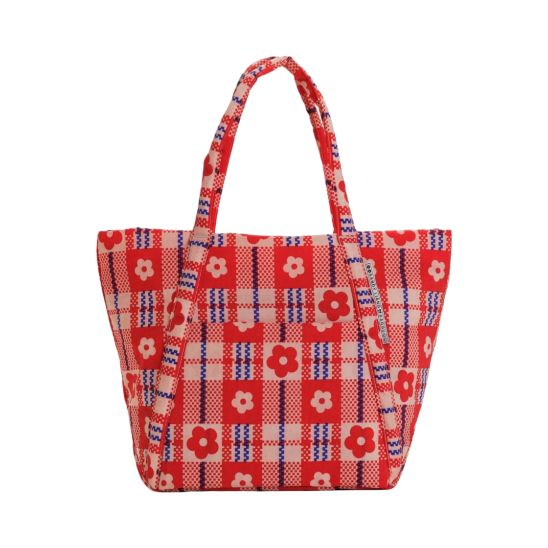 샌디 리앙 x 바쿠 클라우드 백 플라워 마켓 플레이드(Sandy Liang x Baggu Cloud Bag Flower Market Plaid)