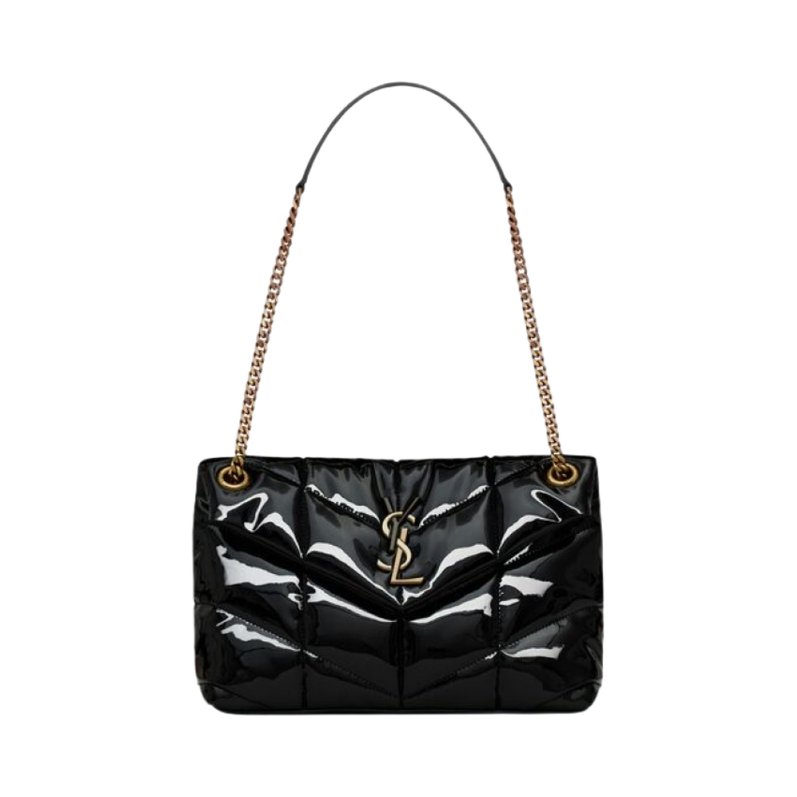생로랑 퍼퍼 스몰 체인 백 퀼티드 바이닐 블랙 앤 멀티컬러(Saint Laurent Puffer Small Chain Bag In Quilted Vinyle Black And Multicolor) - 1