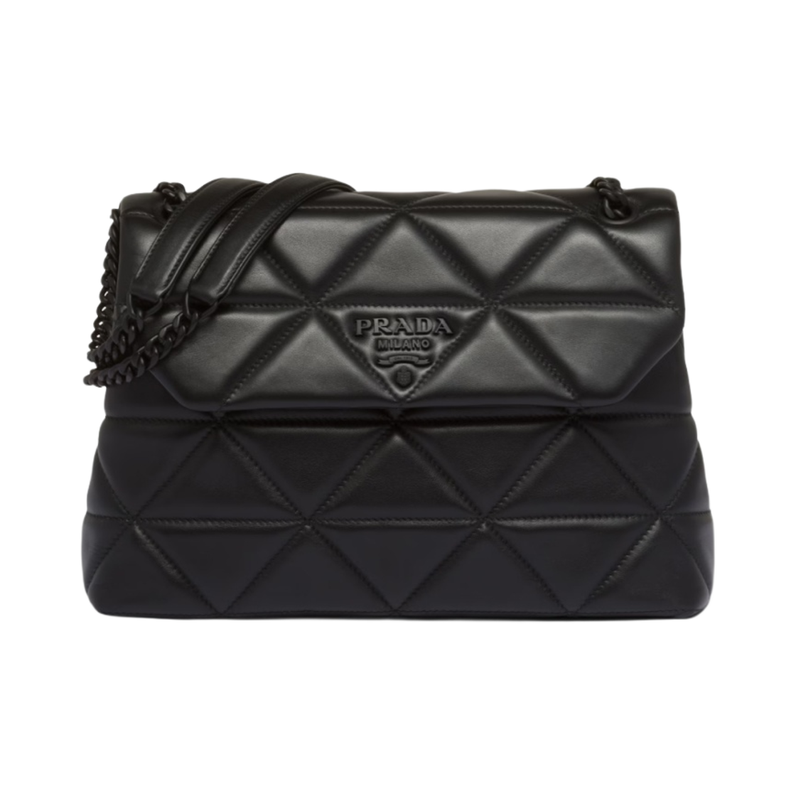 프라다 라지 나파 레더 프라다 스펙트럼 백 블랙(Prada Large Nappa Leather Prada Spectrum Bag Black) - 1