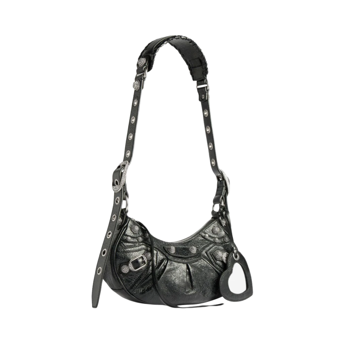 발렌시아가 르 카골 XS 숄더백 라인스톤 블랙(Balenciaga Le Cagole XS Shoulder Bag with Rhinestones Black) - 2