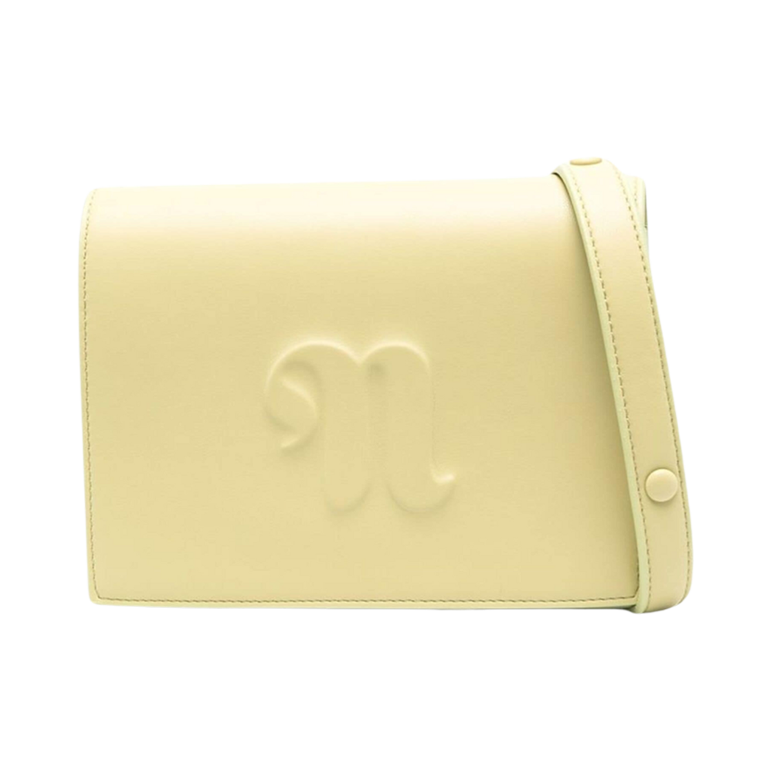 나누시카 콘서티나 로고 엠보스드 숄더백 라임(Nanushka Concertina Logo Embossed Shoulder Bag Lime)