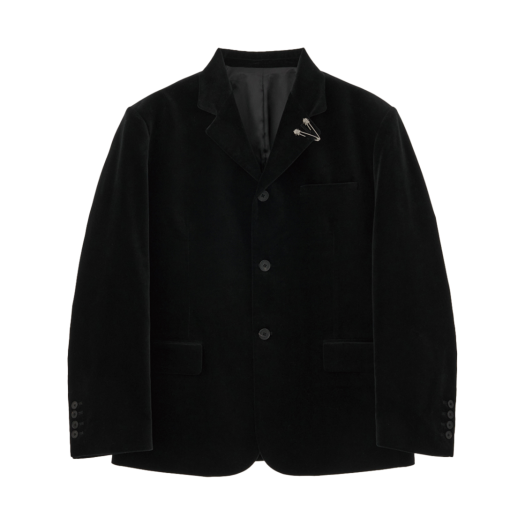 2501MBLBK STU Velvet Blazer Black (With Star Clip)
