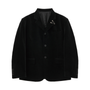 STU Velvet Blazer Black (With Star Clip)