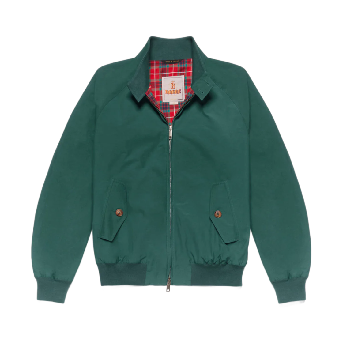 BRCPS0001BCNY1-6368 Baracuta G9 Slim fit Harrington Jacket Racing Green