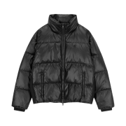 (W) Calvin Klein Jeans Glossy Short Puffer CK Black