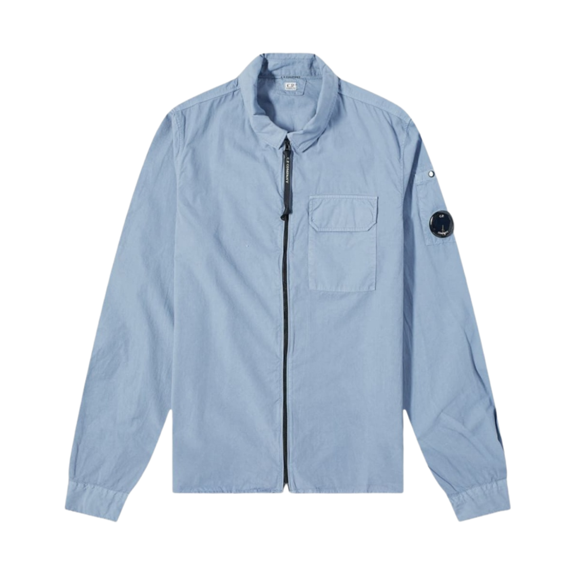 C.P. 컴퍼니 개버딘 지퍼 셔츠 인피니티 블루 - 22FW(C.P. Company Gabardine Zipped Shirt Infinity Blue - 22FW) - 1