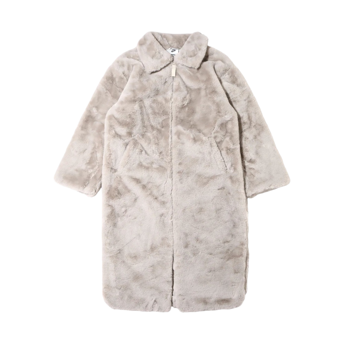 (W) 나이키 NSW 인조 퍼 AOP 롱 자켓 라이트 아이언 오어 - US/EU((W) Nike NSW Faux Fur AOP Long Jacket Light Iron Ore - US/EU) - 1