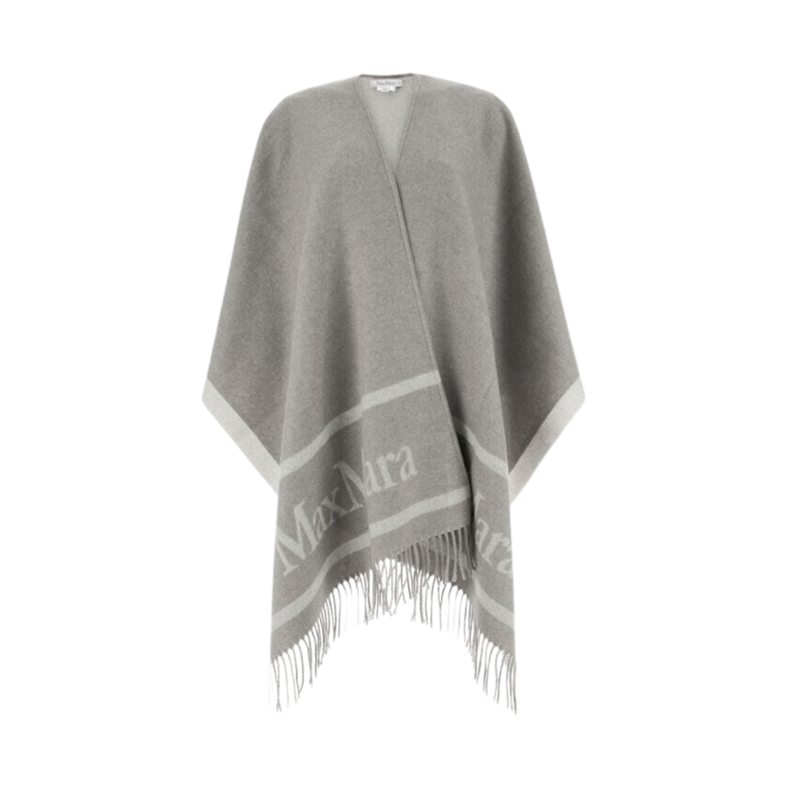 HILDE-001 (W) Max Mara Hilde Wool Cape Light Grey
