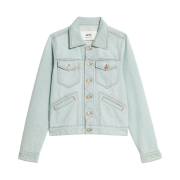 AMI Denim Trucker Jacket Bleached Blue