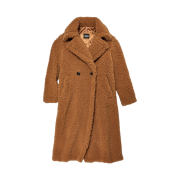 (W) UGG Gertrude Long Teddy Coat Chestnut