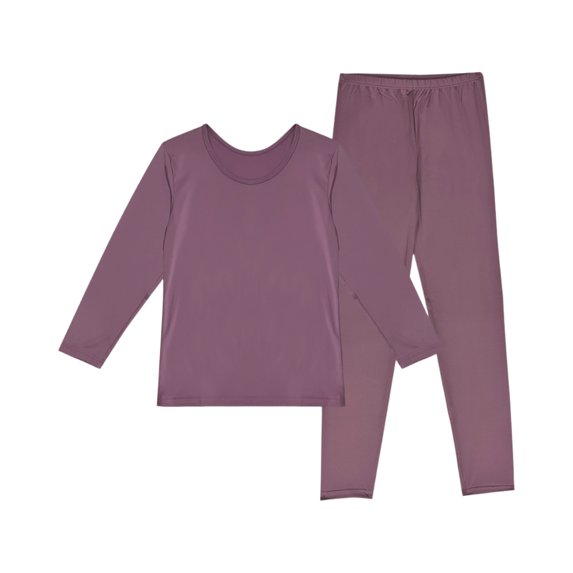 A-CT-PP-W (W) Aone Cozy Thermal Fleece Underwear Set Purple