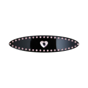 DNINI Heart Oval Hair Barrettes Black