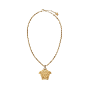 Versace Crystal La Medusa Necklace Gold
