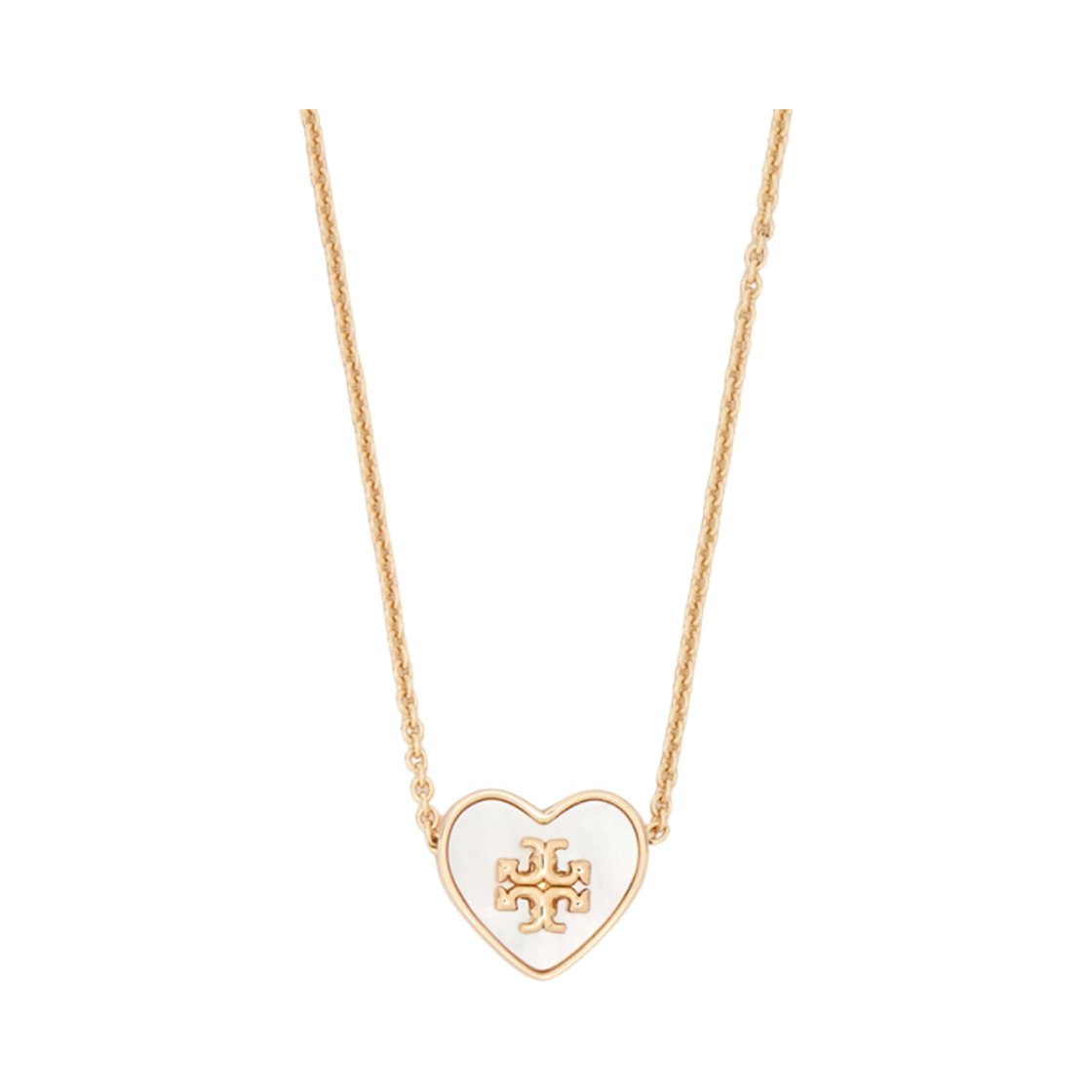 160160-700 (W) Tory Burch Kira Heart Necklace Gold