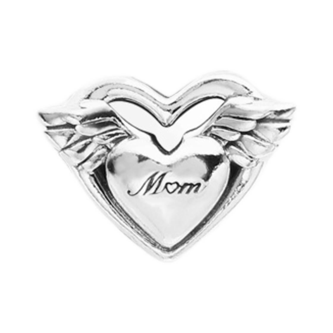 (W) 판도라 엔젤 윙스 & 맘 참 스털링 실버((W) Pandora Angel Wings & Mom Charm Sterling Silver) - 1