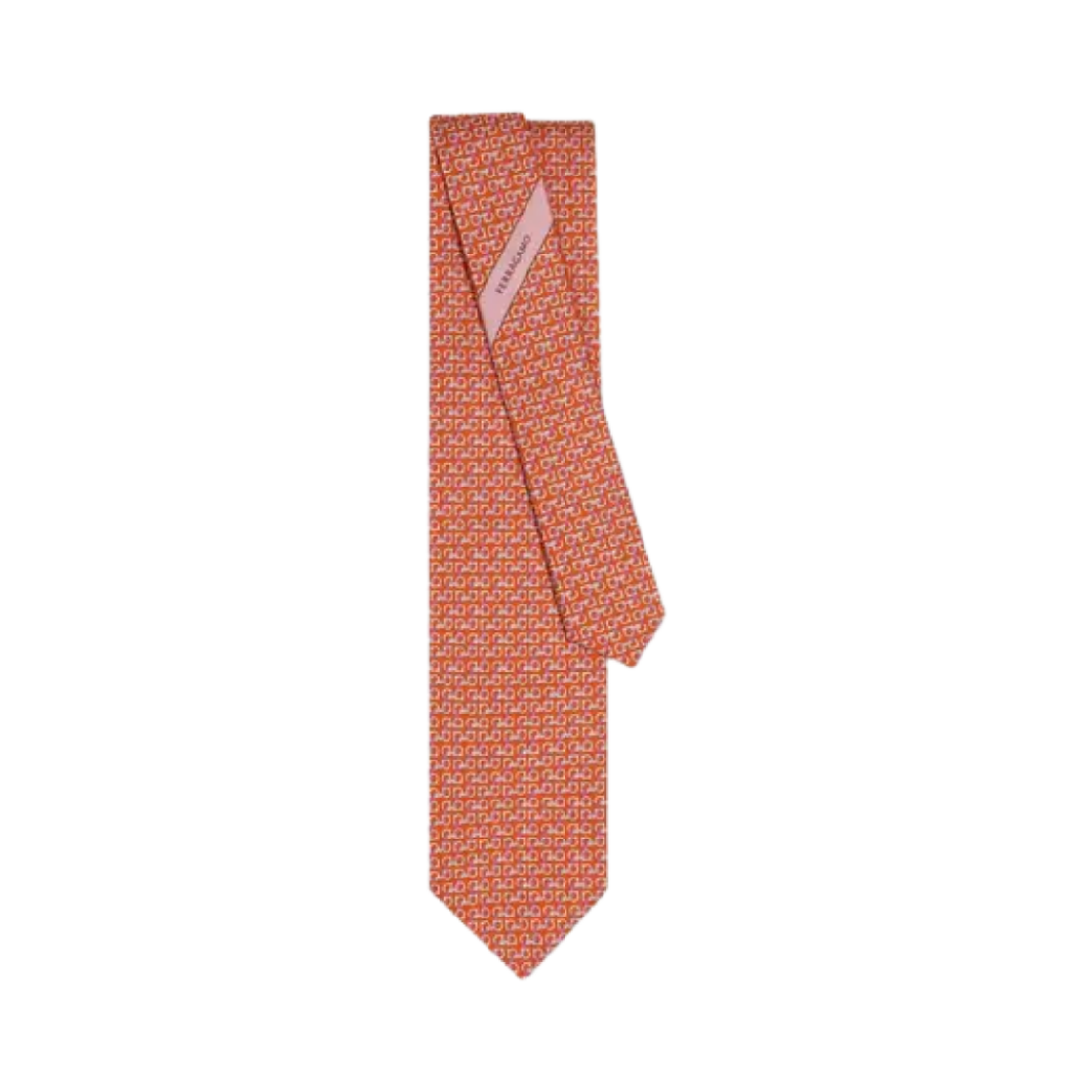 페라가모 스트링 프린트 실크 타이 오렌지(Ferragamo String Print Silk Tie Orange) - 1