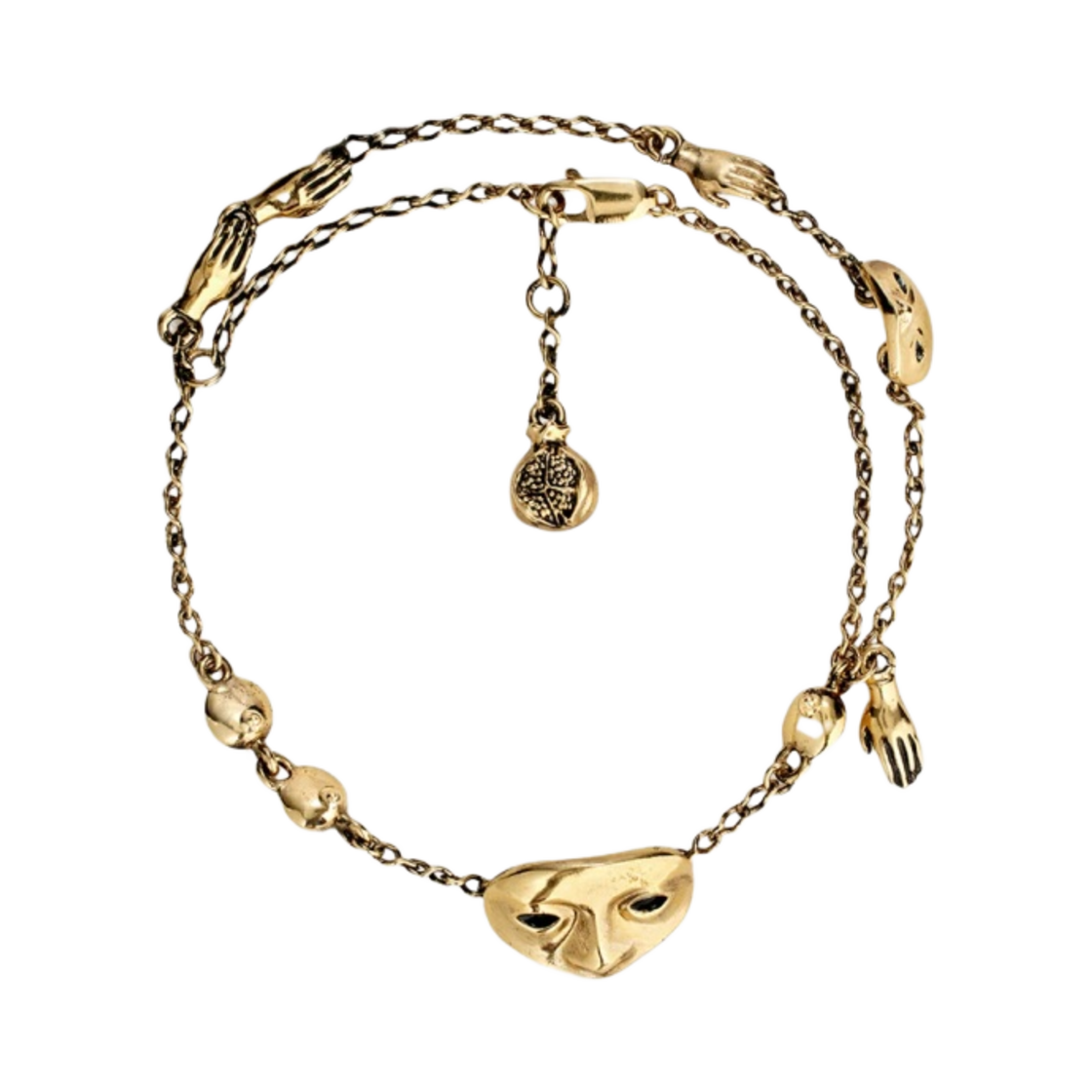 JW0017-LO036-575 (W) Lemaire Brass Estampe Bracelet Old Gold