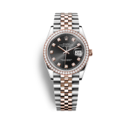 Rolex Datejust 36mm 126281RBR Bright Black Diamond-Set Oyster