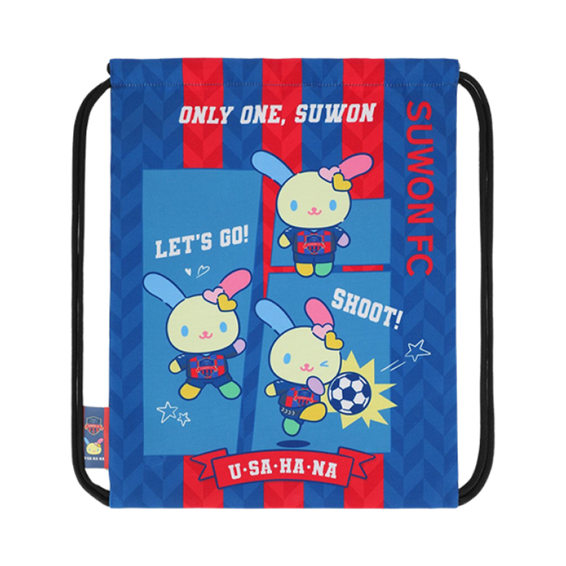 K 리그 x 산리오 캐릭터즈 2025 짐색 우사하나 수원 FC 블루(K League x Sanrio Characters 2025 Gym Sack U*SA*HA*NA Suwon FC Blue)