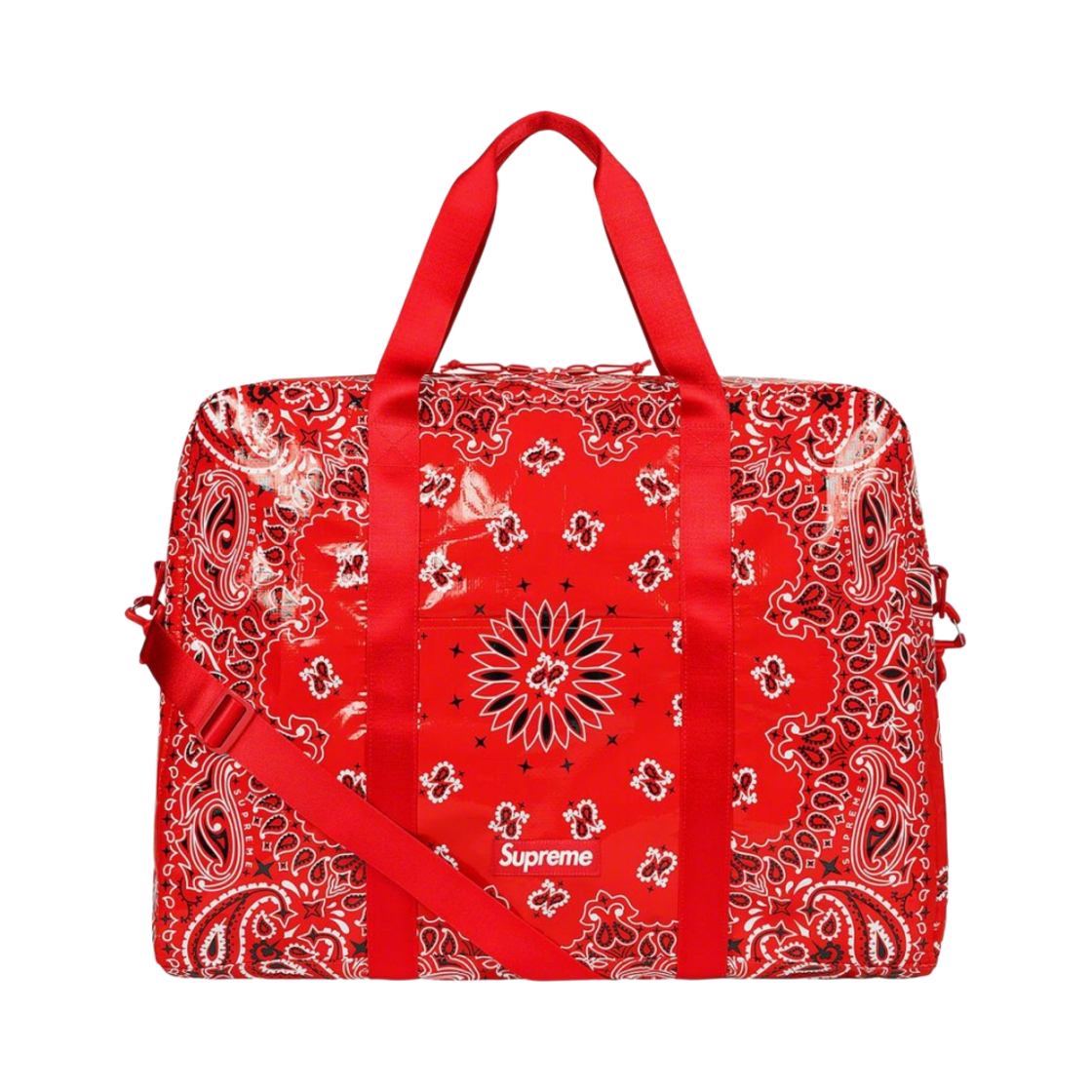 슈프림 반다나 타프 라지 더플백 레드 - 21SS(Supreme Bandana Tarp Large Duffle Bag Red - 21SS)