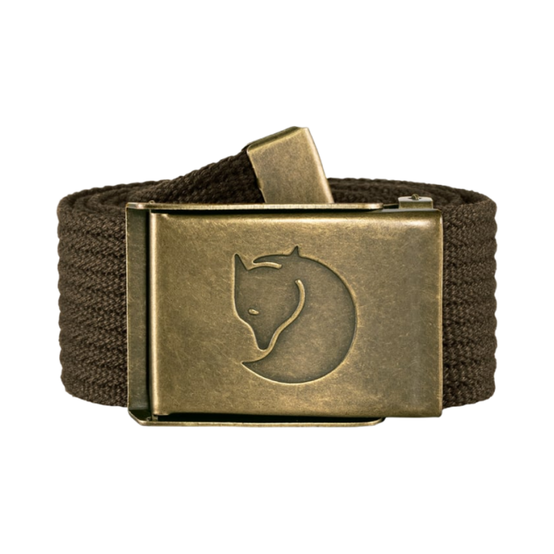 77297-633 Fjallraven Canvas Brass Belt 4cm Dark Olive
