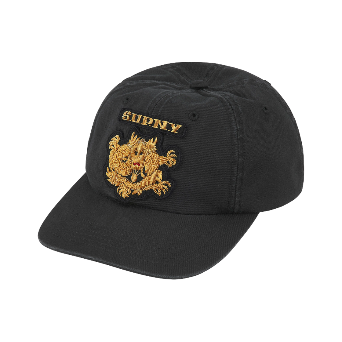 슈프림 불리온 드래곤 6-패널 블랙 - 25SS(Supreme Bullion Dragon 6-Panel Black - 25SS)