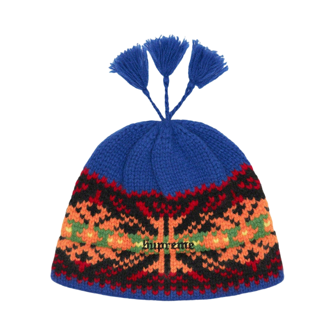 슈프림 태슬 비니 로얄 - 22FW(Supreme Tassel Beanie Royal - 22FW) - 1