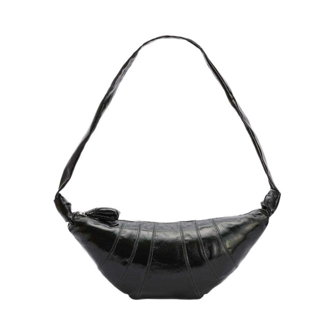 BG0001-LF1329-670 Lemaire Coated Cotton Medium Croissant Bag Forest