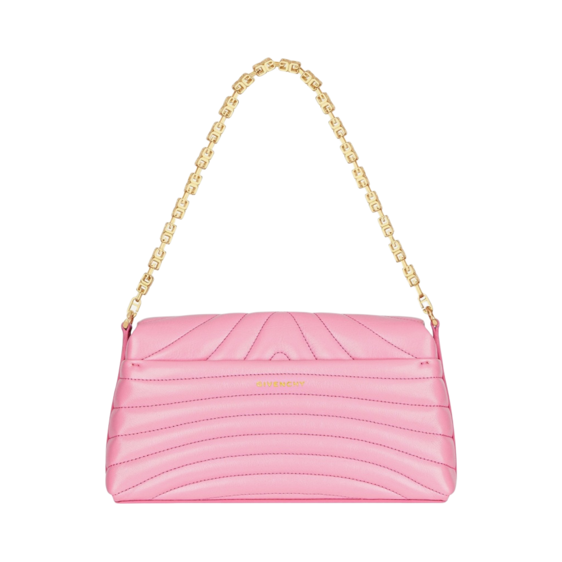 지방시 퀼티드 레더 스몰 4G 소프트 체인백 브라이트 핑크(Givenchy Small 4G Soft Bag in Quilted Leather with Chain Bright Pink) - 4