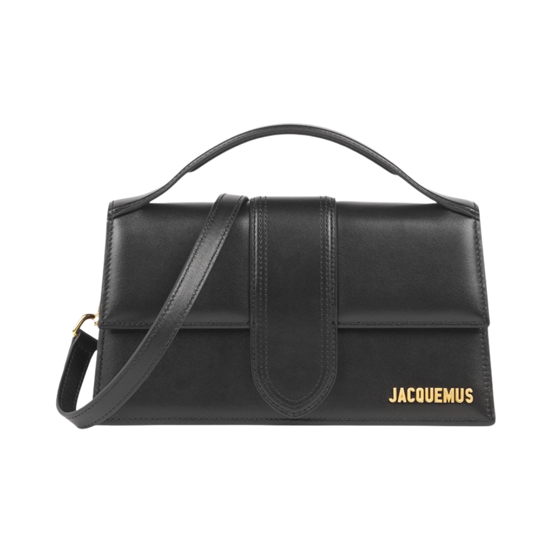 자크뮈스 르 그랜드 밤비노 크로스바디 스트랩 핸드백 블랙(Jacquemus Le Grand Bambino Crossbody Strap Handbag Black)