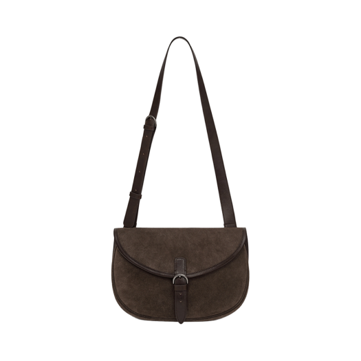 P0000EMJ Kindersalmon Women Margo Suede Crossbody Bag Charcoal Brown