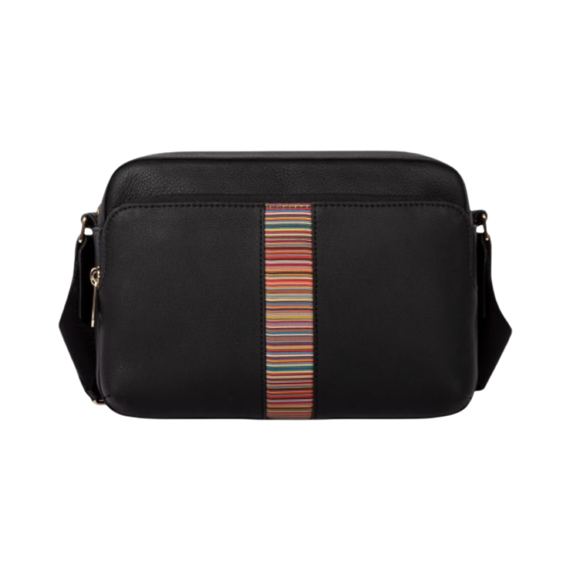 M1A-6796-BMULTI-79 Paul Smith Cross Body Bag with Signature Stripe Pannel Black